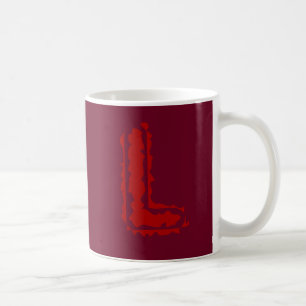 Creepy Monogram rood op rood Koffiemok