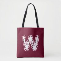 Creepy Monogram Wit op Rood