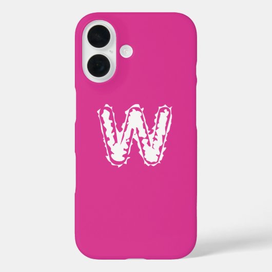 Creepy Monogram Wit op Roze Case-Mate iPhone Case (Achterkant)