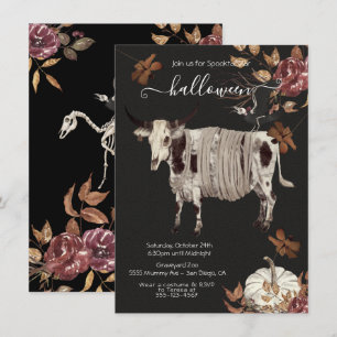 Creepy Moody Halloween Koe & Crow Kaart