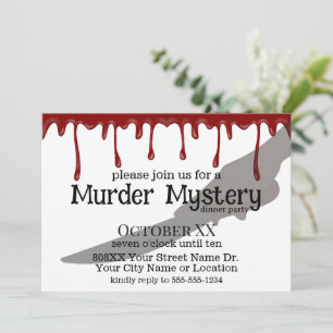 Creepy Murder Mystery Dinner Party Kaart