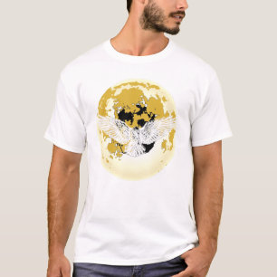 Creepy Night Black Crow Animal Bird Gothic Full Mo T-shirt
