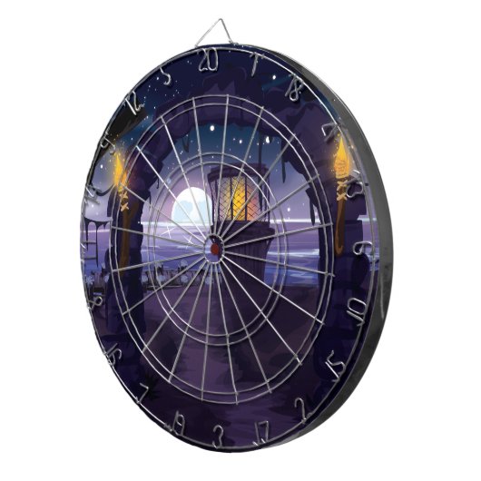 Creepy old Lighthouse Dartbord (Voorkant Rechts)