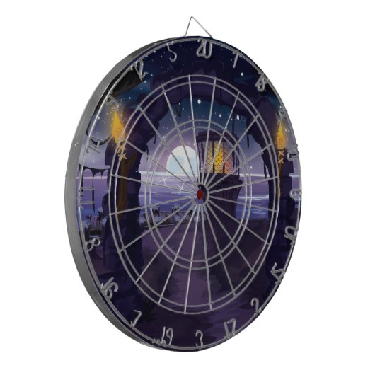 Creepy old Lighthouse Dartbord (Voorkant Links)