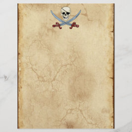 Creepy Pirate Skull & Crossed Cutlasses