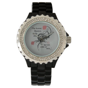 Creepy Poe Quote Horloge