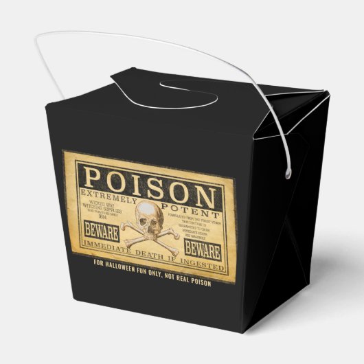 Creepy "POISON" Halloween Favor Box Bedankdoosjes (Achterkant)