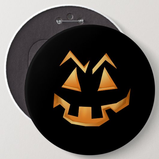 Creepy Pumpkin Face Halloween Ronde Button 6,0 Cm (Voorkant /achterkant)