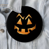 Creepy Pumpkin Face Halloween Ronde Button 6,0 Cm (In situ)