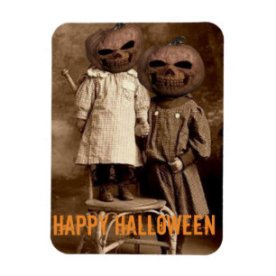 Creepy Pumpkin Head Kinderen Halloween Magneet