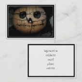 Creepy Pumpkin Jack-o-Lantern Visitekaartje (Voorkant / Achterkant)