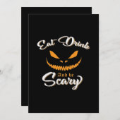 Creepy Pumpkin Monster Halloween Feestdagenkaart (Voorkant / Achterkant)