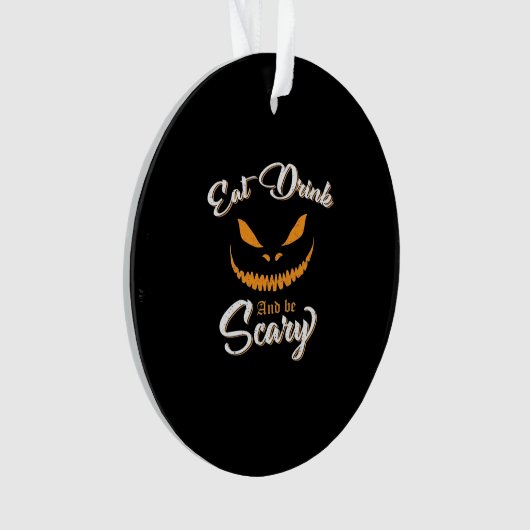 Creepy Pumpkin Monster Halloween Ornament (voorkant)