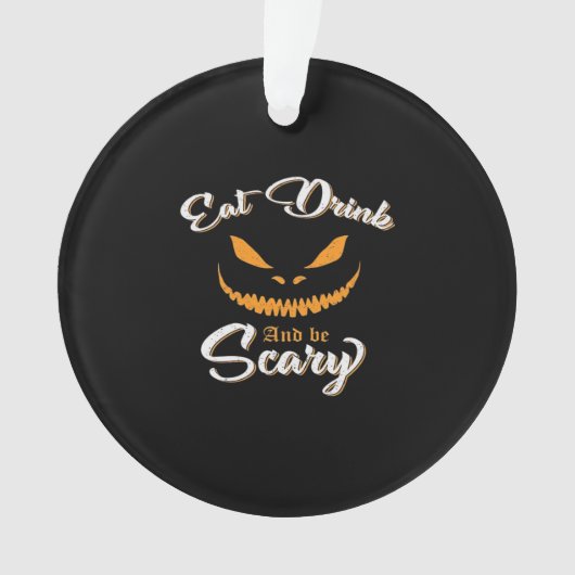 Creepy Pumpkin Monster Halloween Ornament (voorkant)