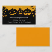 Creepy Pumpkin Patch... Visitekaartje (Voorkant / Achterkant)