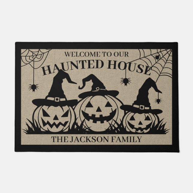 Creepy Pumpkin Patch Welkom Deurmat (Voorkant)