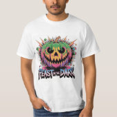 Creepy Pumpkin Pop Culture Graphic T-shirt (Voorkant)