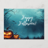 Creepy Pumpkins beroemd gemaakt door Night Hallowe Briefkaart (Voorkant)