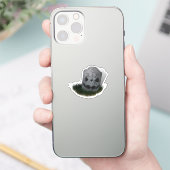 Creepy R.I.P. Grave Stone Halloween Sticker (Telefoon)