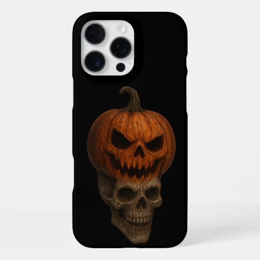 Creepy Realistic Halloween Pumpkin Skull Sticker iPhone Hoesje (Achterkant)