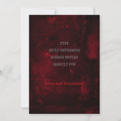 Creepy Red Ballon Halloween Party Invitation Kaart (Achterkant)