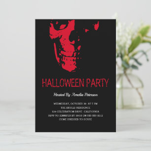 Creepy Red Skull Volwassen Halloween Kostuumfeest Kaart