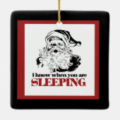 Creepy  Santa Keramisch Ornament (Achterkant)