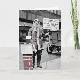 Creepy Santa kerstkaart Feestdagen Kaart