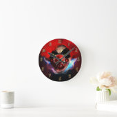 Creepy Scary Killer Clown Halloween Custom Ronde Klok (Huis)