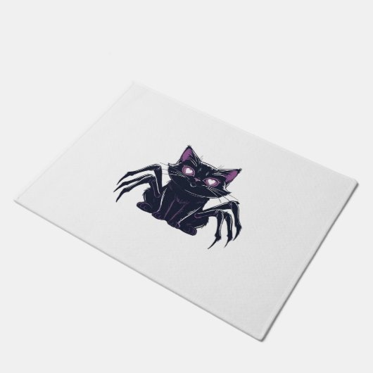 Creepy Schattige Cat – Spider Legs & Heart Eyes Ov Deurmat (Schuin)