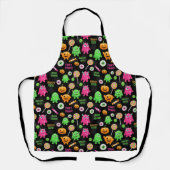 "Creepy Schattige" Monsters en Halloween Fun Seaml Schort (Voorkant)