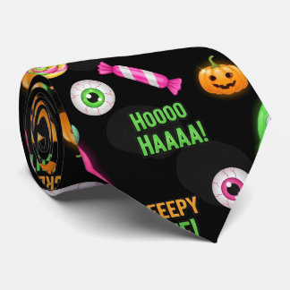 "Creepy Schattige" Monsters en Halloween Fun Seaml Stropdas