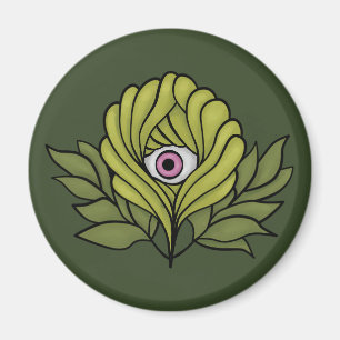 Creepy Schattige Plant Spring Green Fantasy Art Magneet