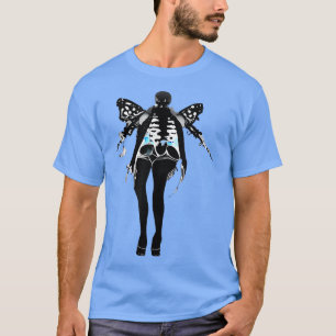 Creepy Skeleton Fairy Butterfly WingsGoth y2k Hara T-shirt