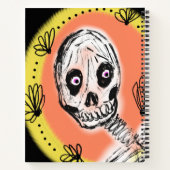 Creepy Skeleton Halloween Doodle Notitieboek (Achterkant)