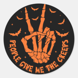 Creepy Skeleton Hand Halloween Sticker