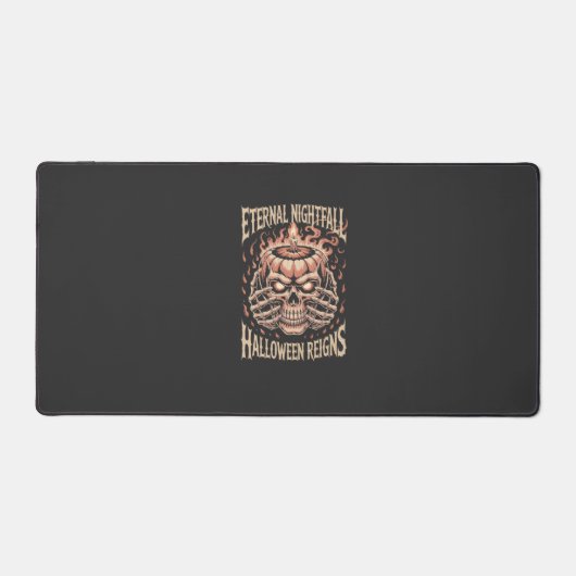 Creepy Skeleton Hands Pumpkin Skull Bureaumat (Voorkant)