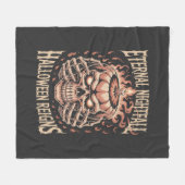 Creepy Skeleton Hands Pumpkin Skull Fleece Deken (Voorkant (Horizontaal))