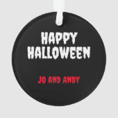 Creepy Skeleton Skulls Gothic Halloween Ornament (achterkant)