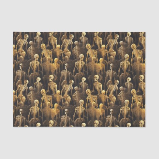 Creepy Skeletons Halloween Decoupage Tissuepapier (Voorkant)