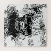 Creepy Skull Artwork Legpuzzel (Horizontaal)