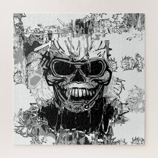 Creepy Skull Artwork Legpuzzel (Verticaal)