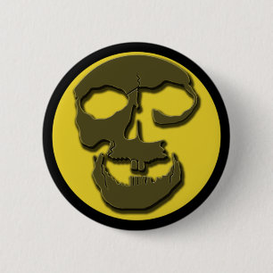 Creepy Skull Face en Full Moon Products Ronde Button 5,7 Cm