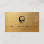Creepy Skull Gold Visitekaartje (Voorkant)