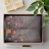 Creepy Skull in Flower Garden Decoupage Tissue Pap Tissuepapier (Geschenk)