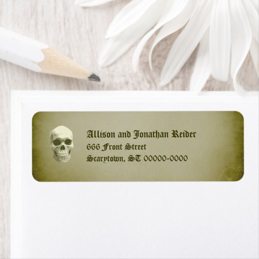 Creepy Skull Return Address Labels (Insitu)