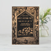 Creepy Skulls Partij Kaart (Staand voorkant)