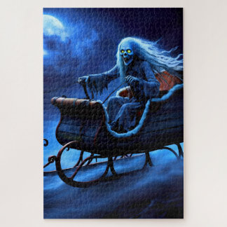 Creepy Sleigh Ghoul vliegt door de lucht! Legpuzzel