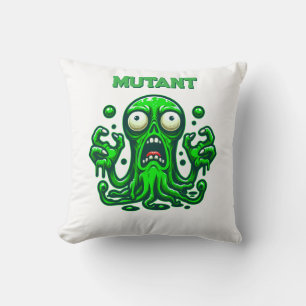 Creepy Slime Zombie Alien - Neon Green Monster Kussen