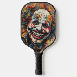 Creepy Smiling Clown Pickleball Paddle